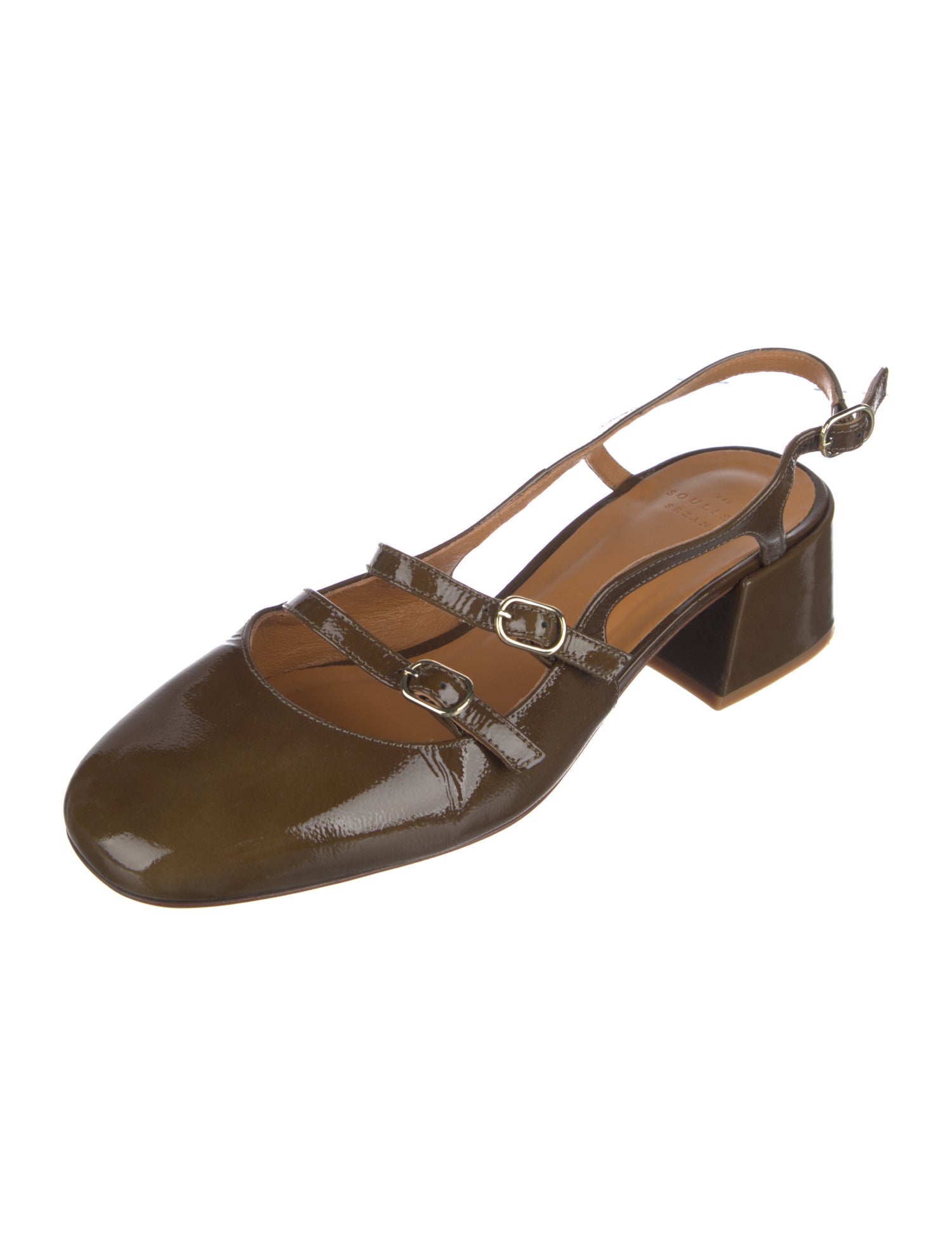 Sézane Patent Leather Slingback Pumps