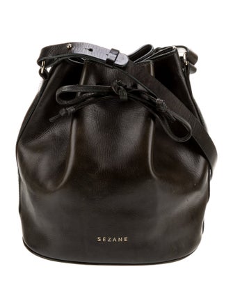 Sézane Leather Bucket Bag