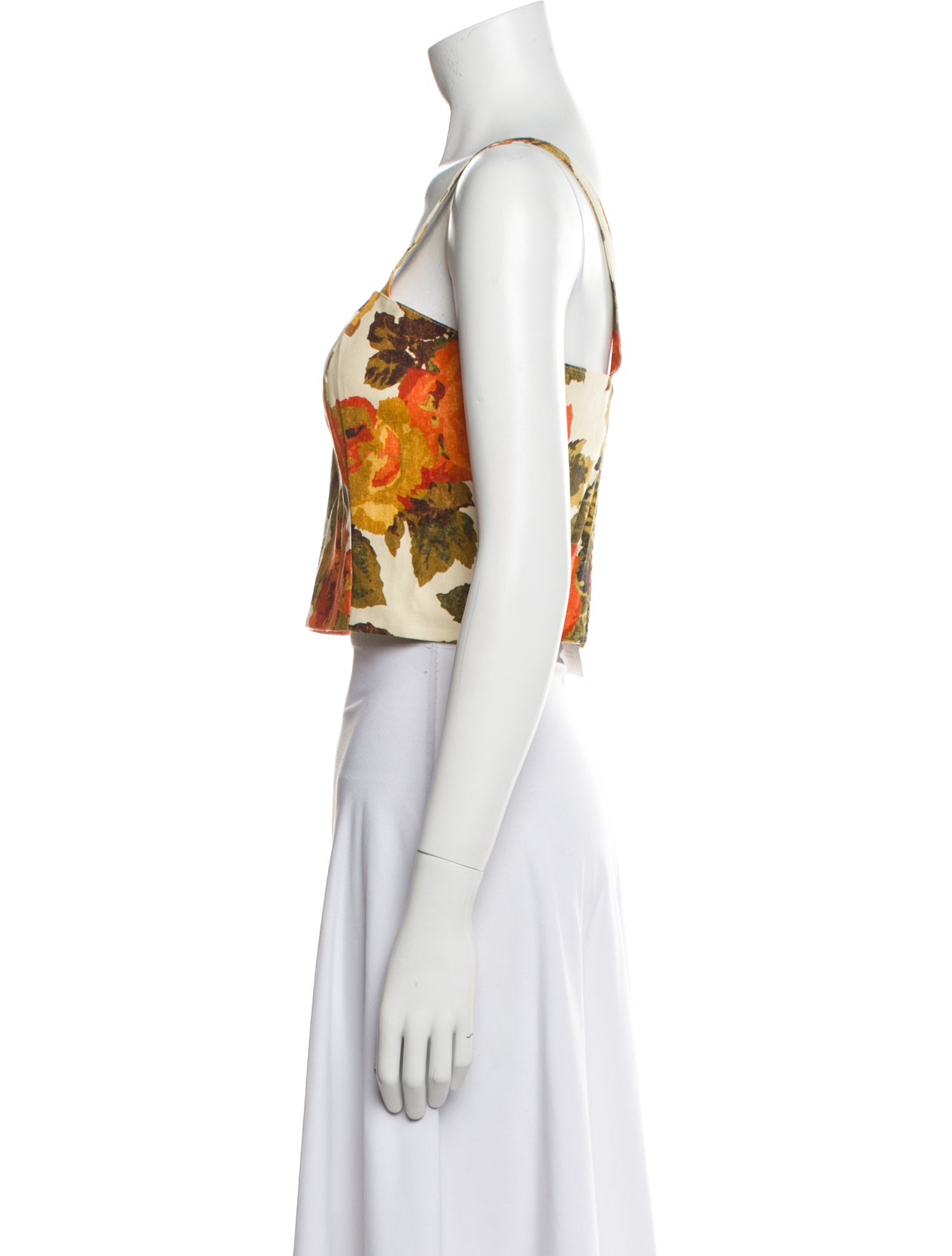 Sézane Linen Floral Print Crop Top w/ Tags