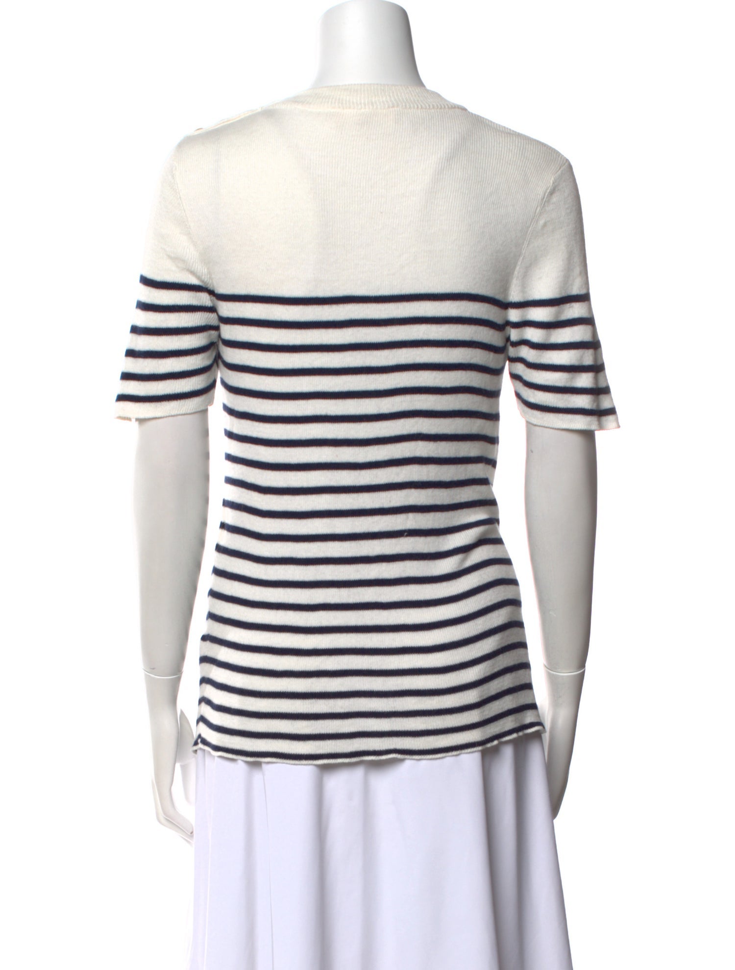 Sézane Striped Cowl Neck Sweater