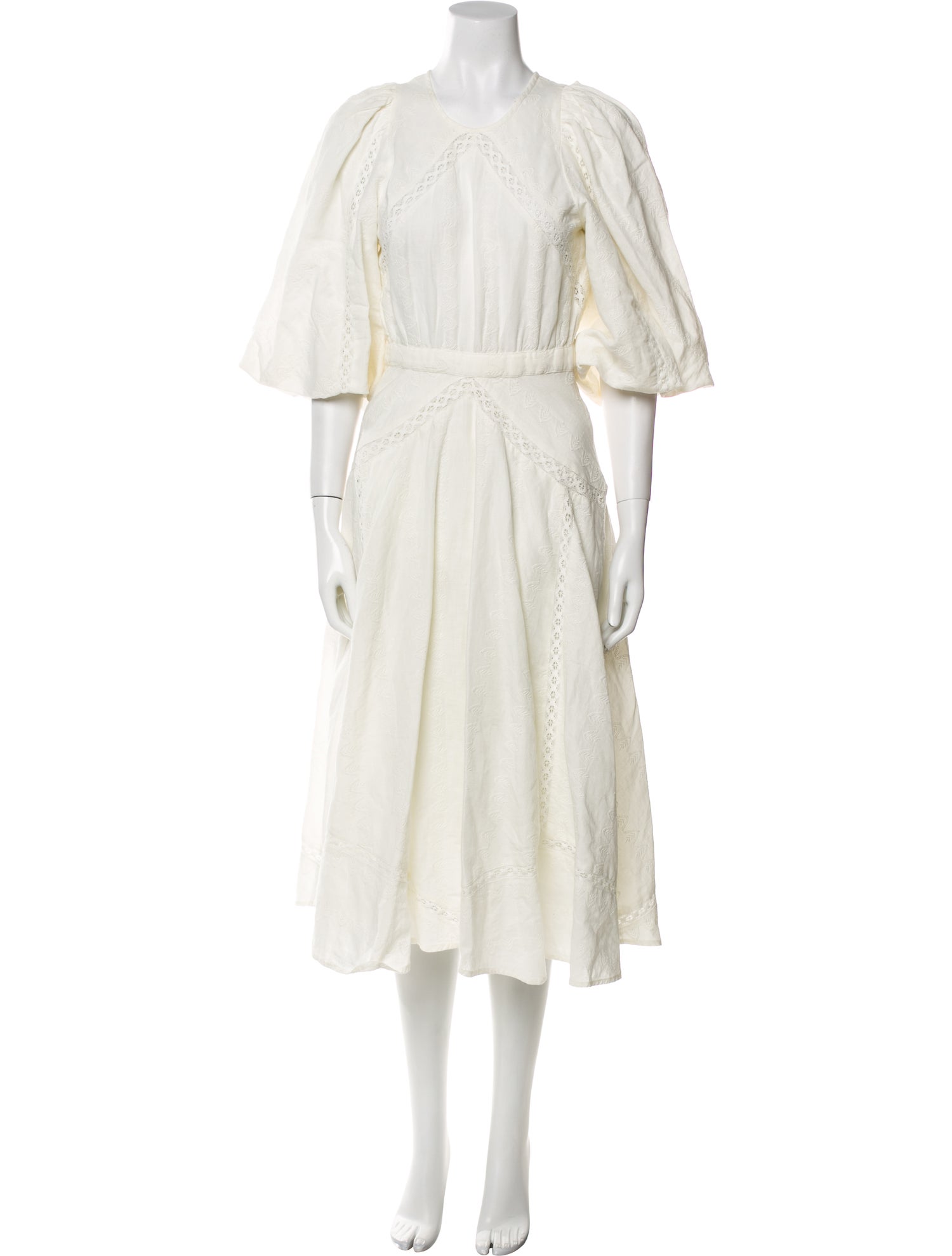 Sézane Linen Midi Length Dress