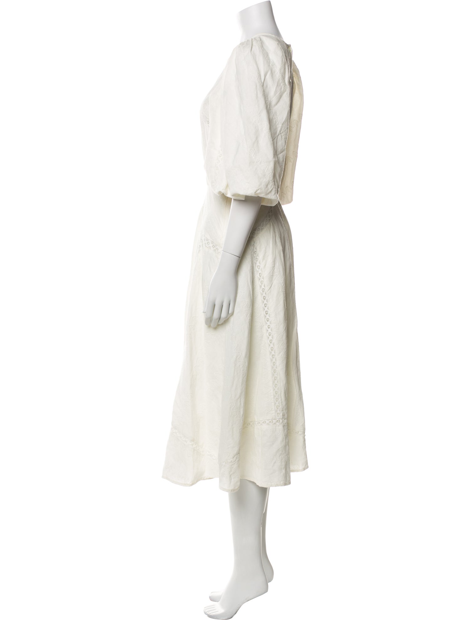 Sézane Linen Midi Length Dress