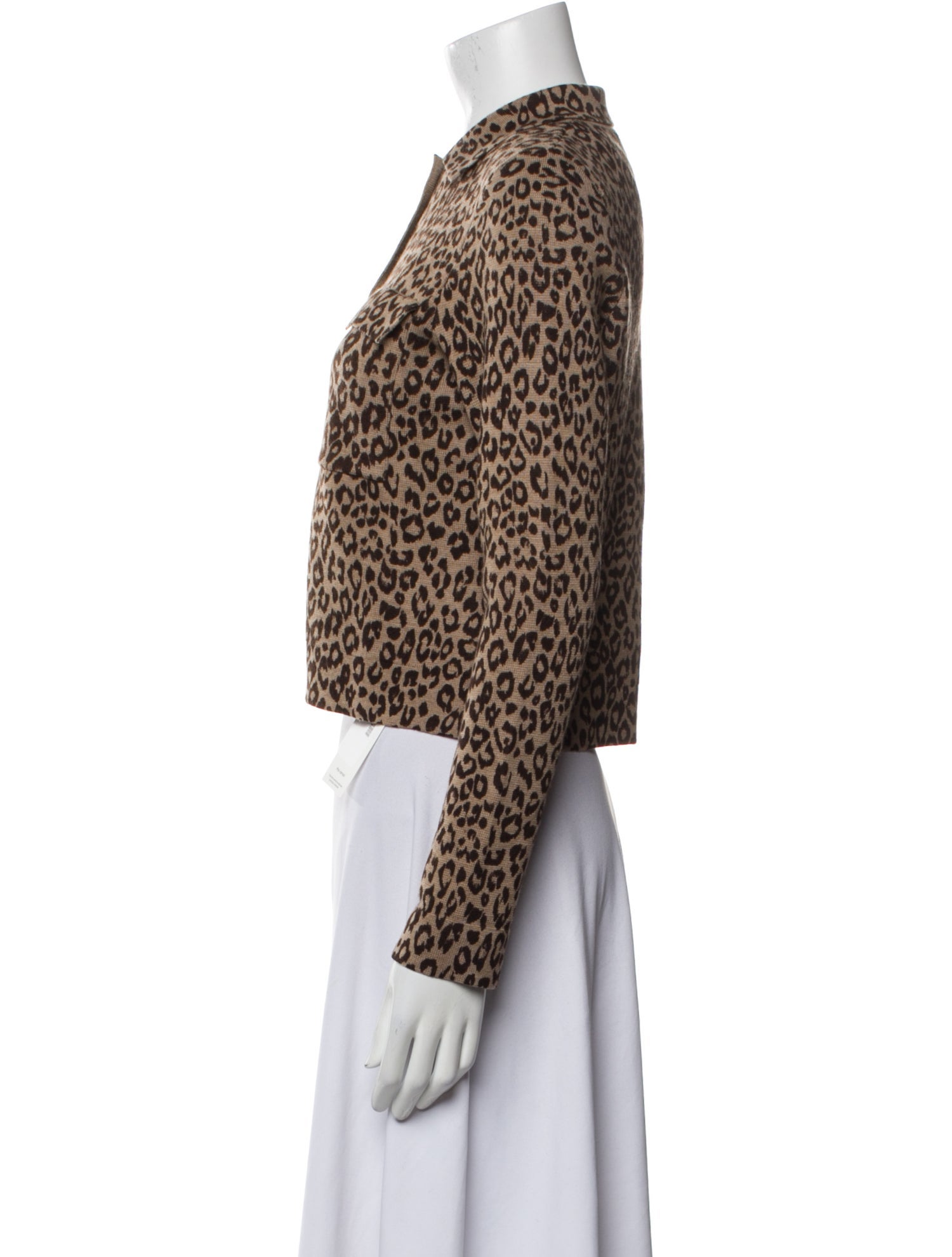 Sézane Animal Print Crew Neck Sweater