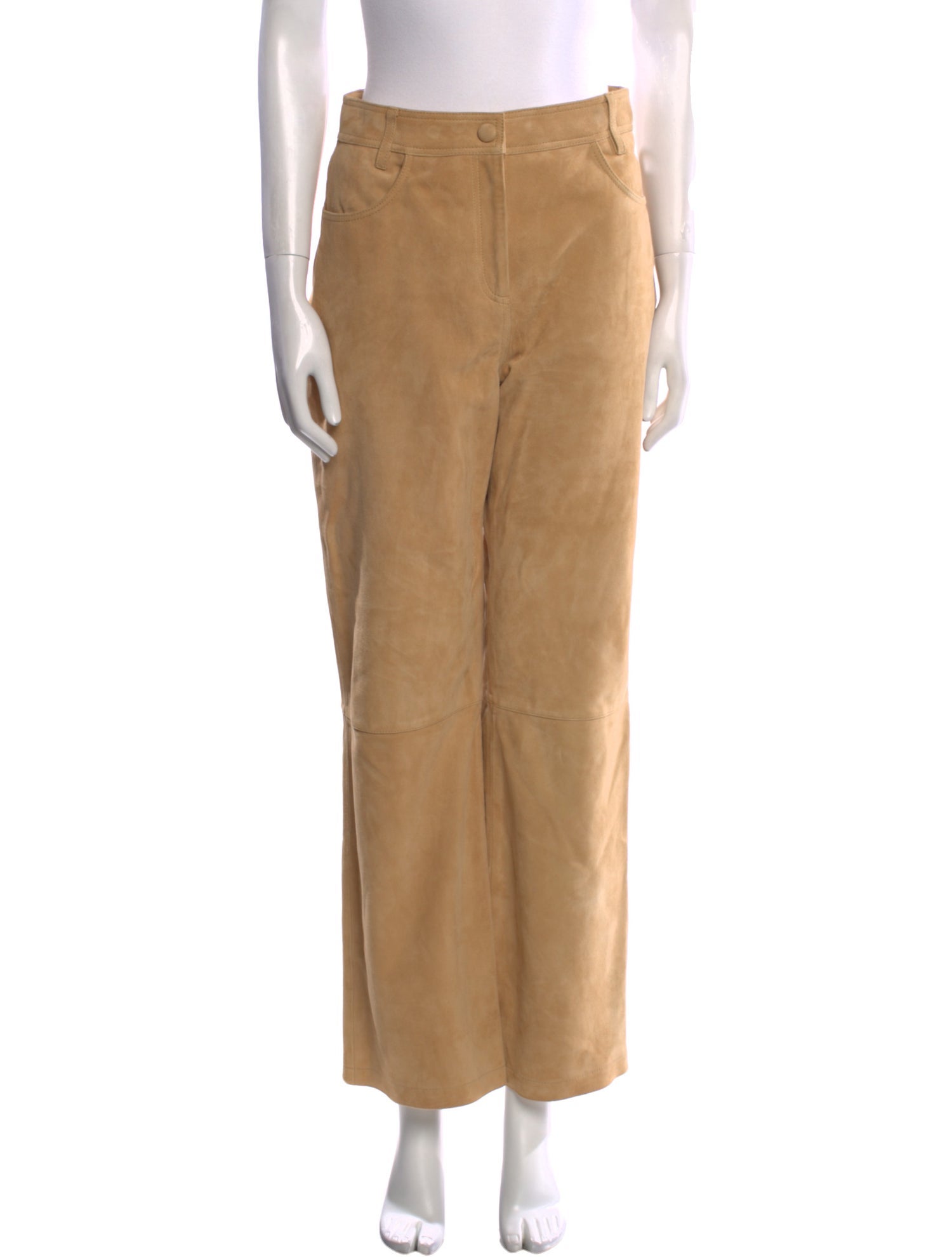 Sézane Leather Wide Leg Pants