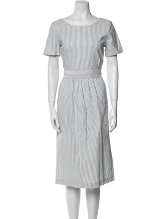 Sézane Striped Midi Length Dress