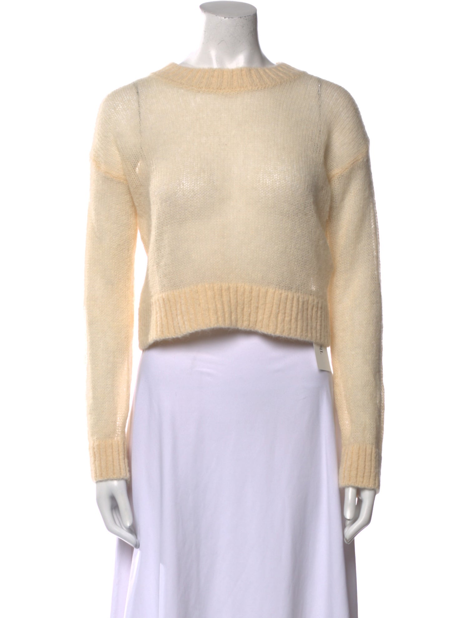 Sézane Bateau Neckline Long Sleeve Crop Top w/ Tags