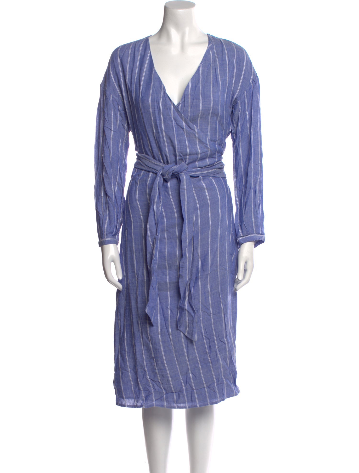 Sézane Striped Midi Length Dress