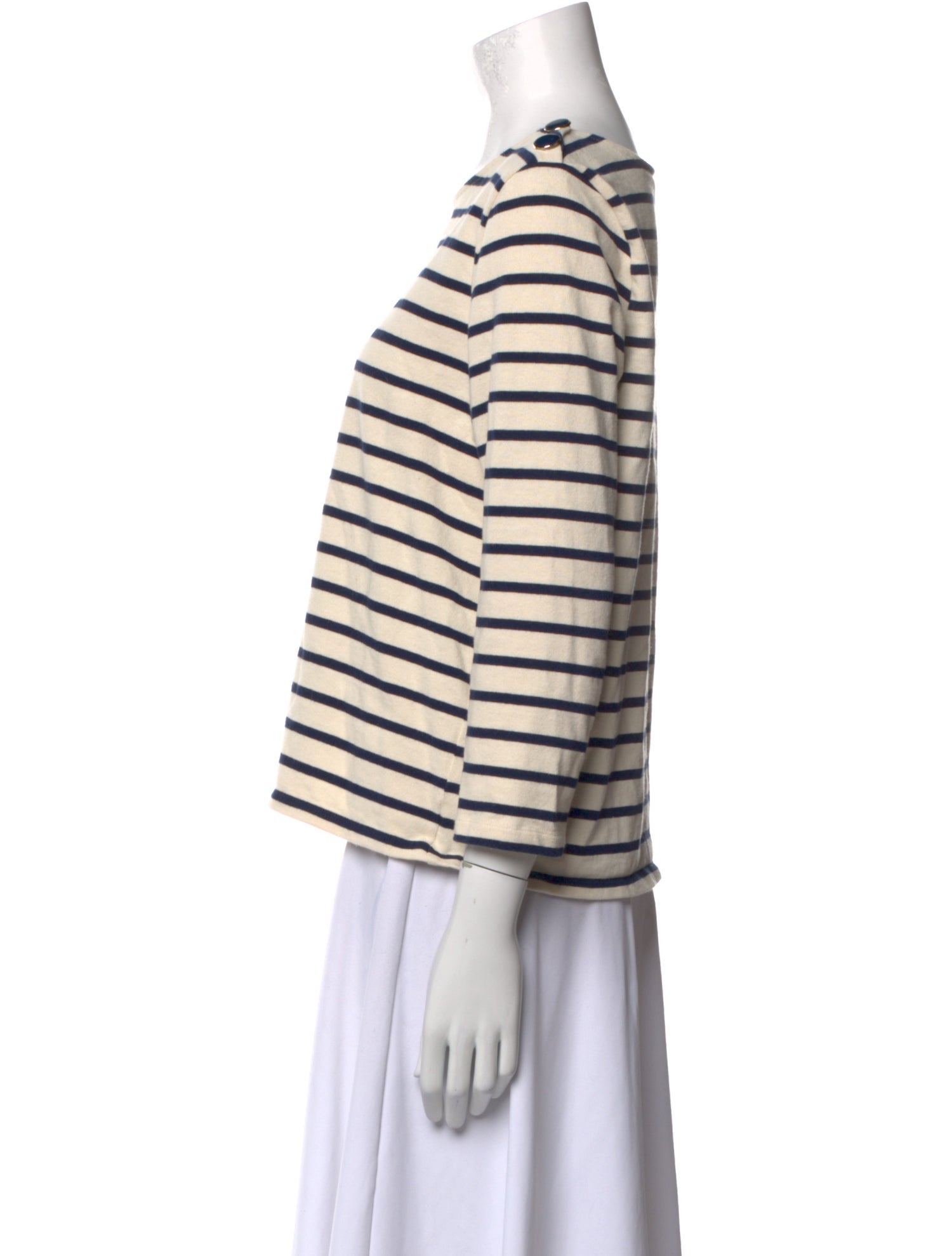 Sézane Striped Scoop Neck Sweater