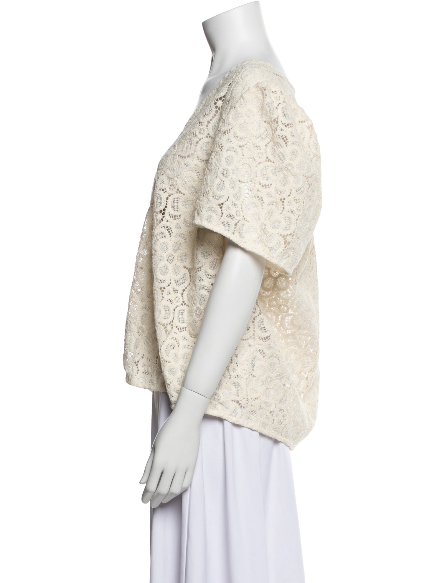 Sézane V-Neck Short Sleeve Blouse