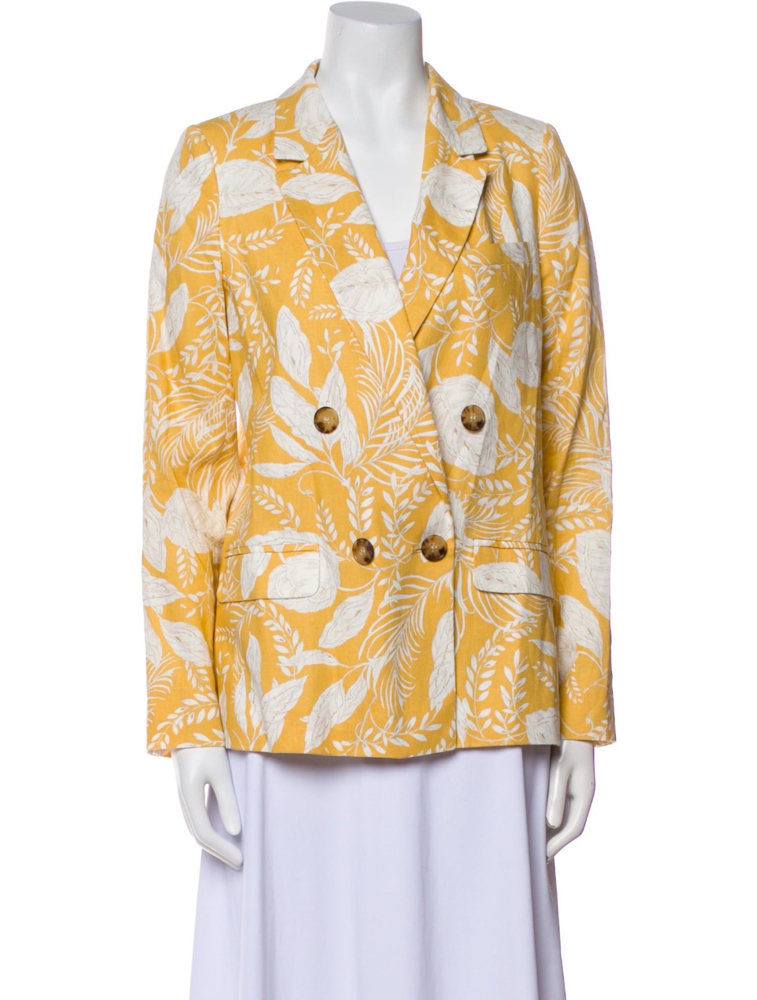 Sézane Linen Floral Print Blazer w/ Tags