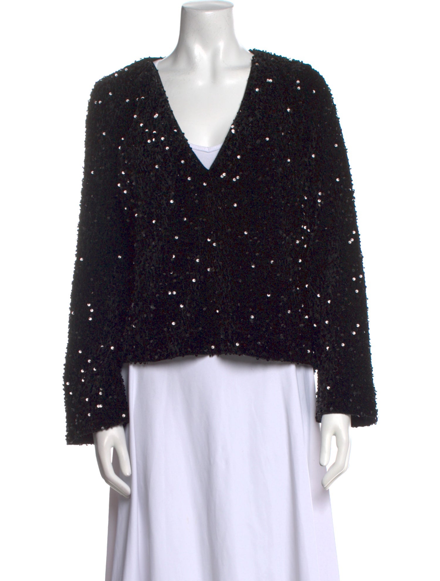 Sézane V-Neck Long Sleeve Blouse