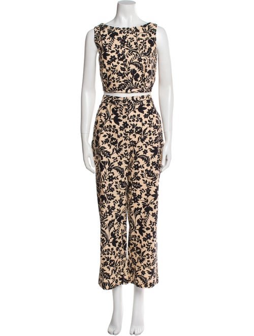 Sézane Linen Floral Print Pant Set