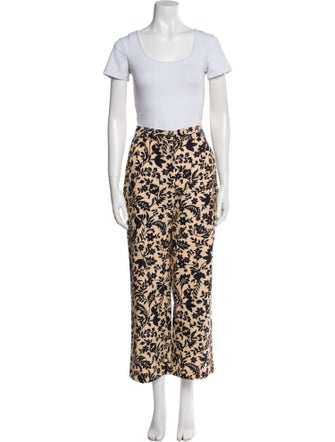 Sézane Linen Floral Print Pant Set