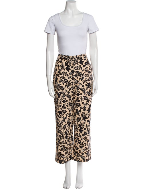 Sézane Linen Floral Print Pant Set