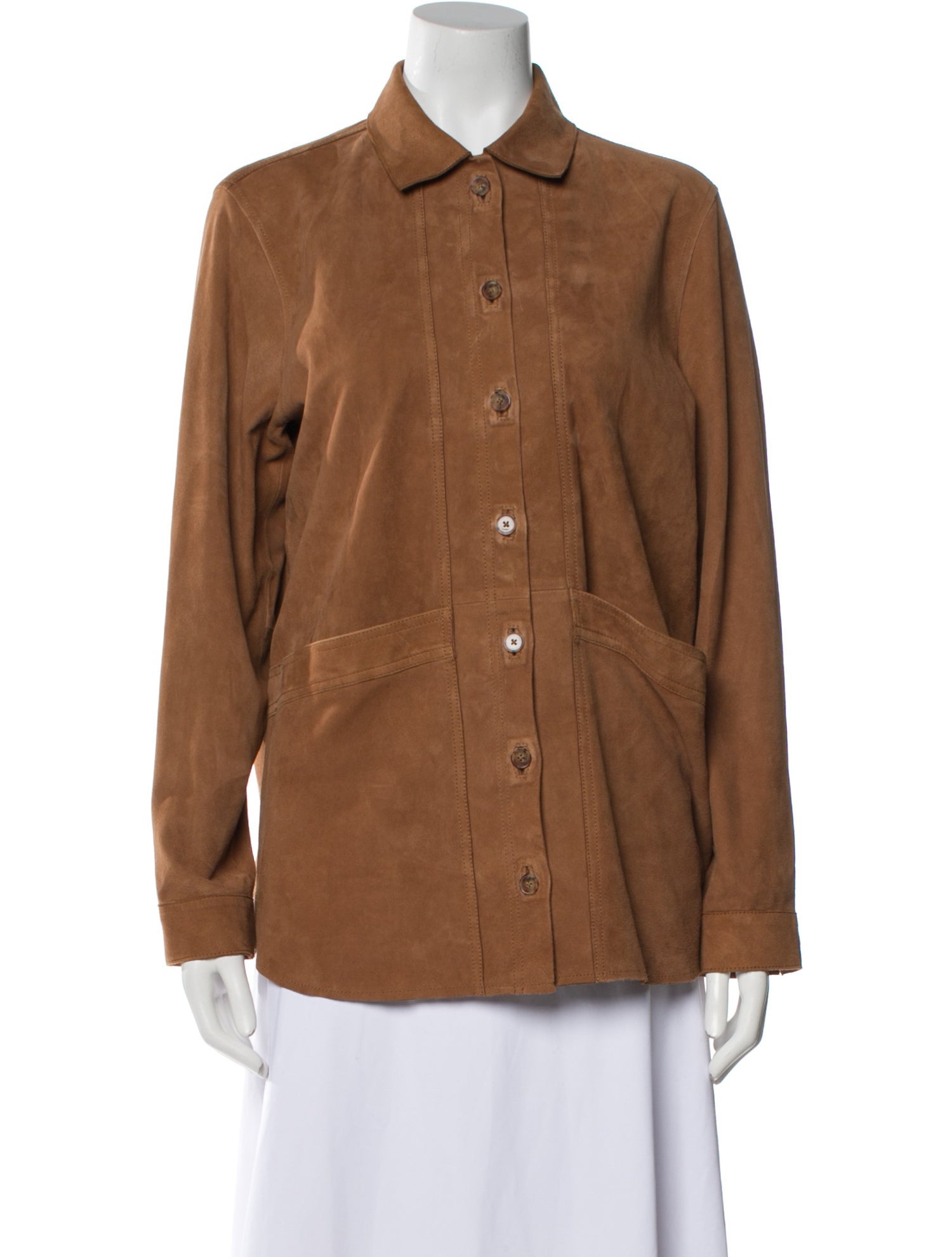 Sézane Goat Leather Utility Jacket