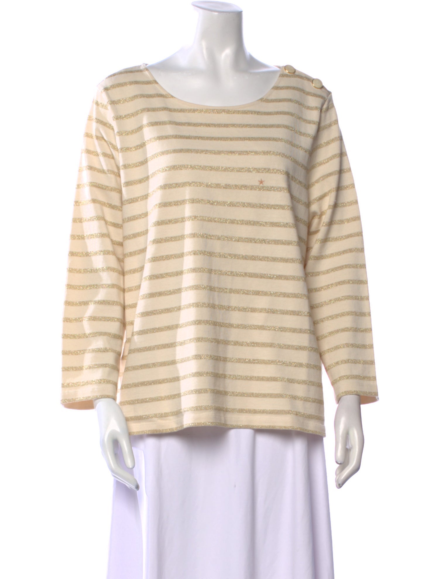 Sézane Striped Scoop Neck Top