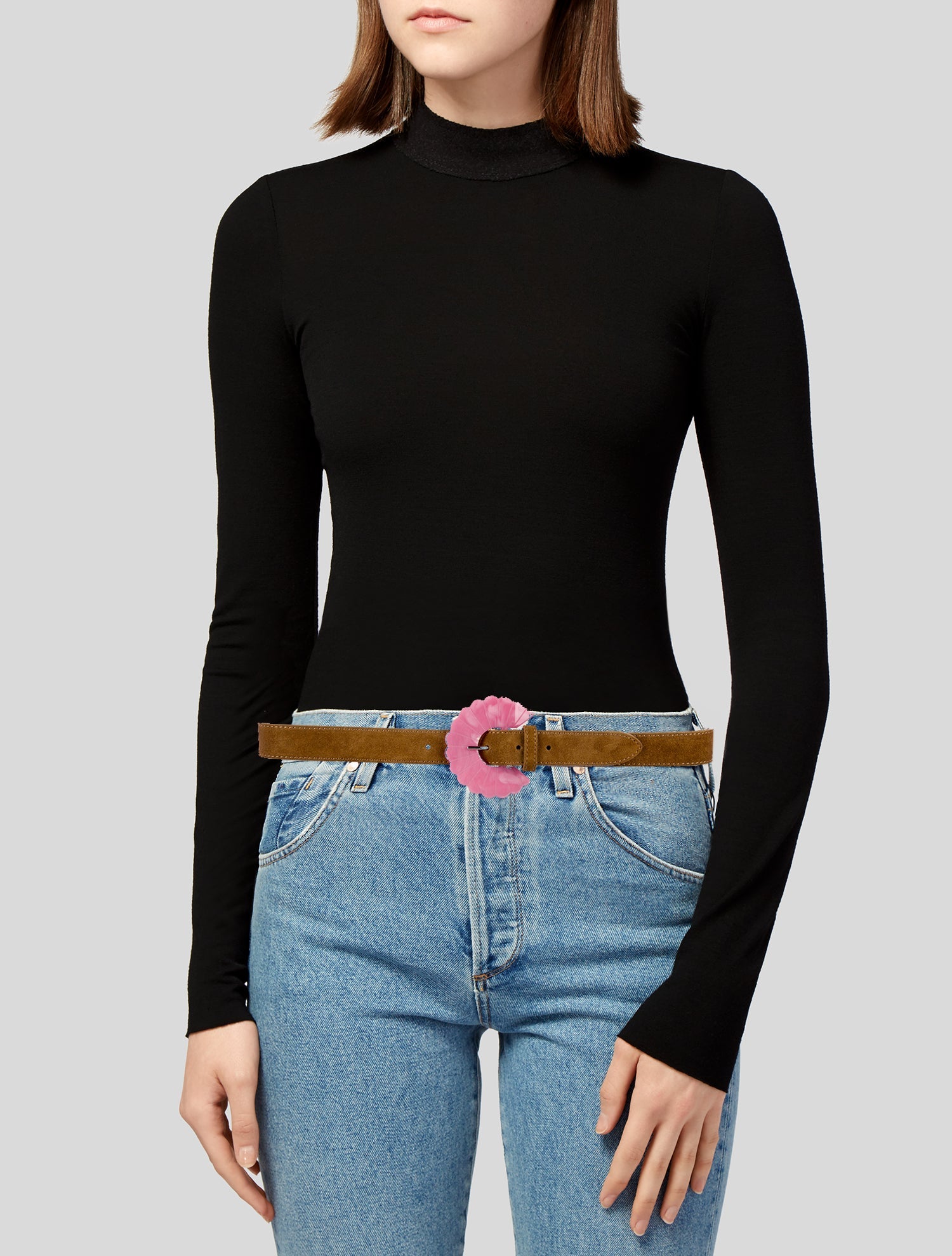 Sézane Skinny Suede Belt