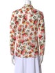 Sézane Floral Print Long Sleeve Button-Up Top