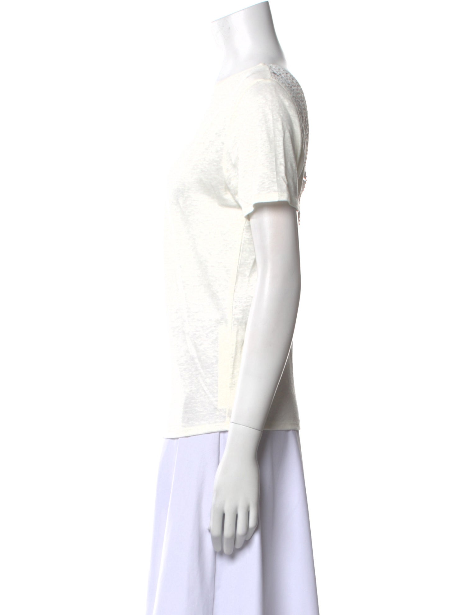 Sézane Linen Bateau Neckline T-Shirt w/ Tags