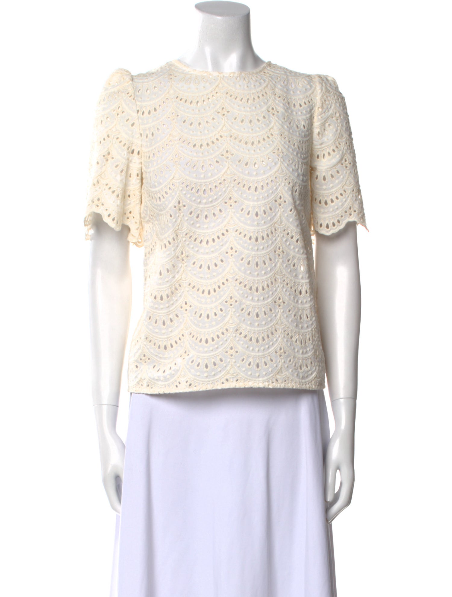 Sézane Crew Neck Short Sleeve Blouse w/ Tags