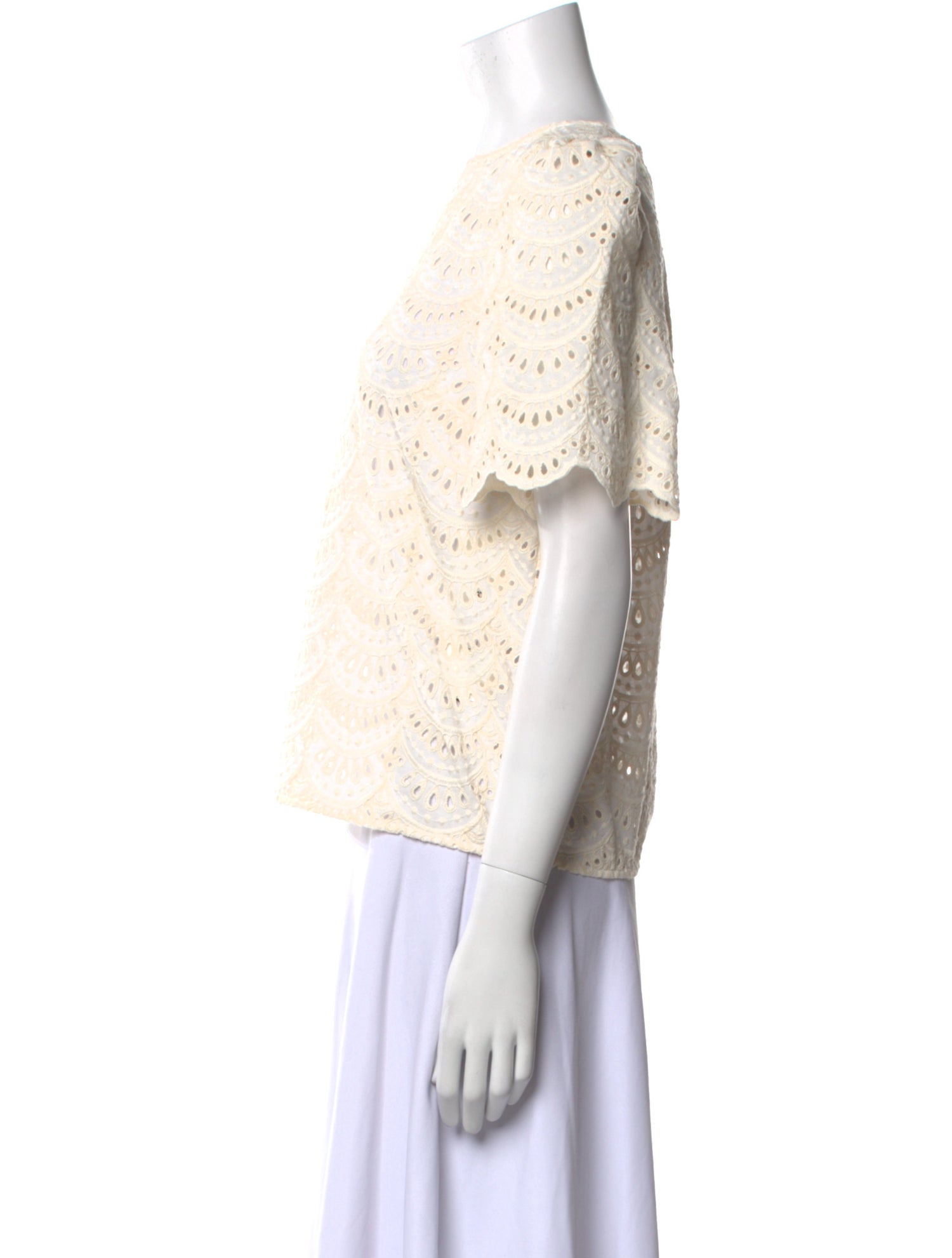 Sézane Crew Neck Short Sleeve Blouse w/ Tags