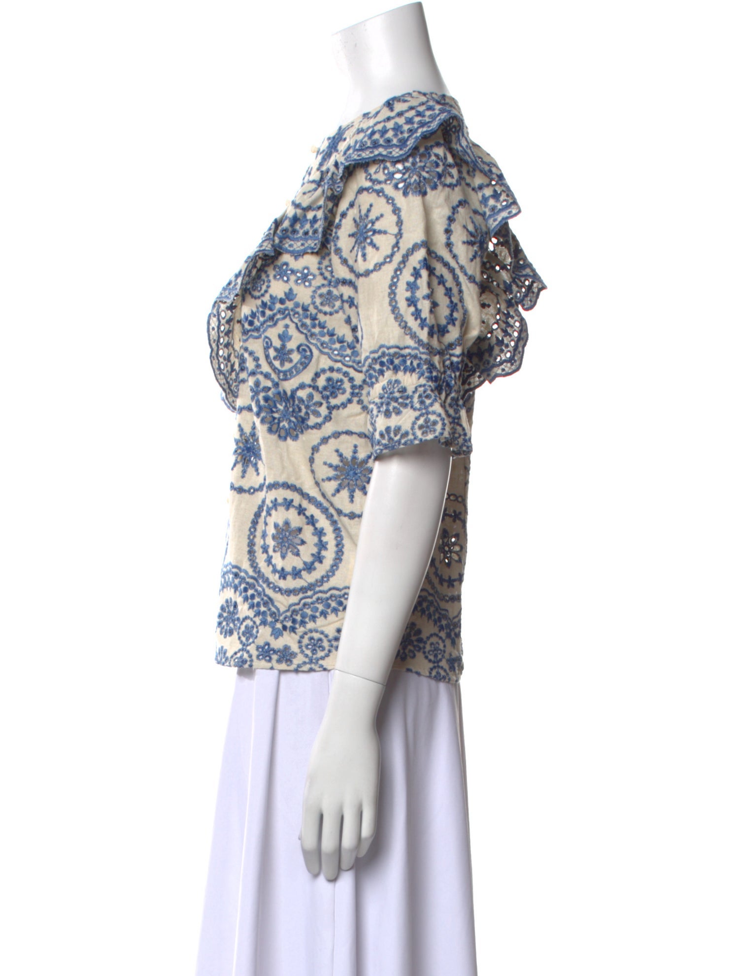 Sézane Linen Paisley Print Blouse w/ Tags