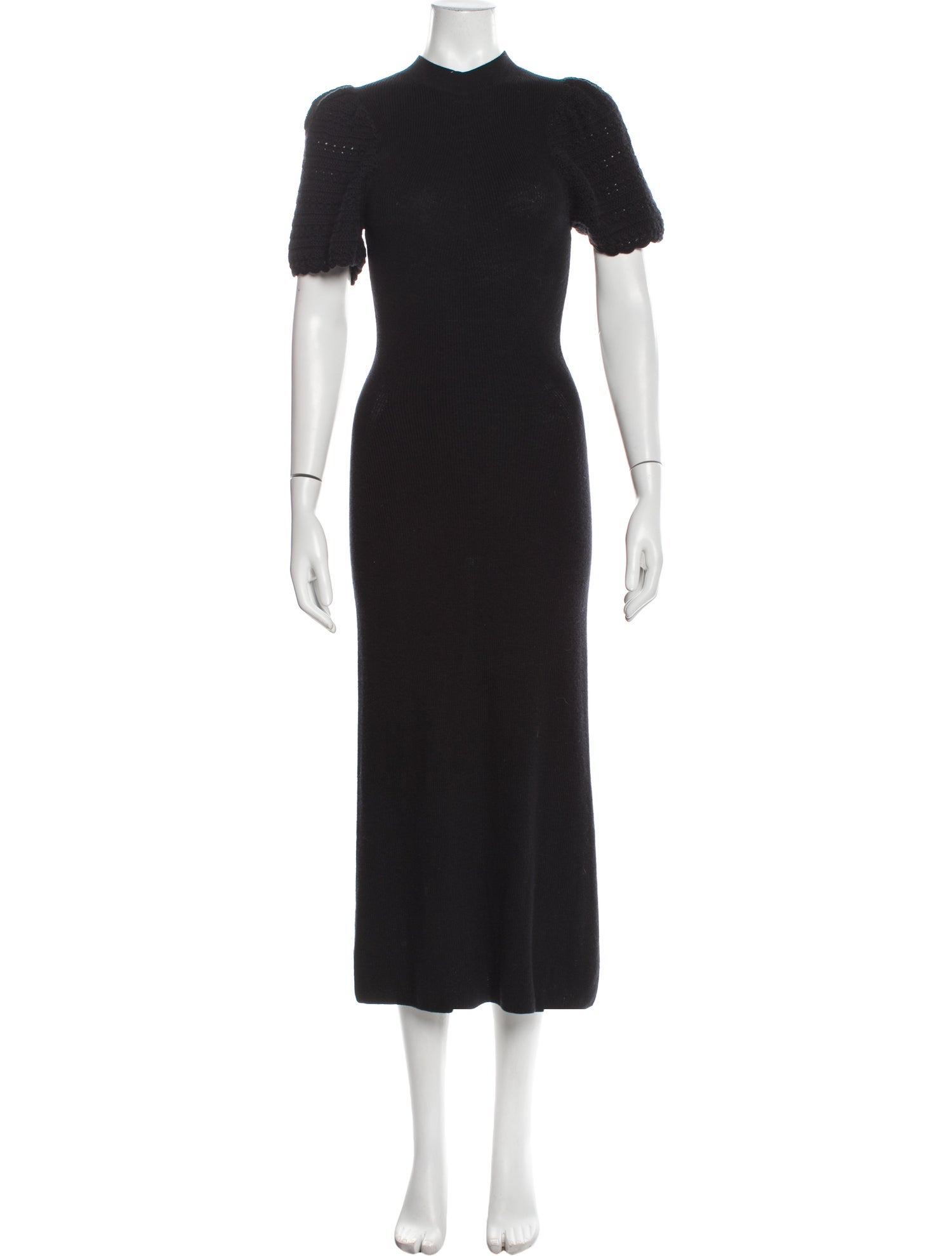 Sézane Mock Neck Long Dress