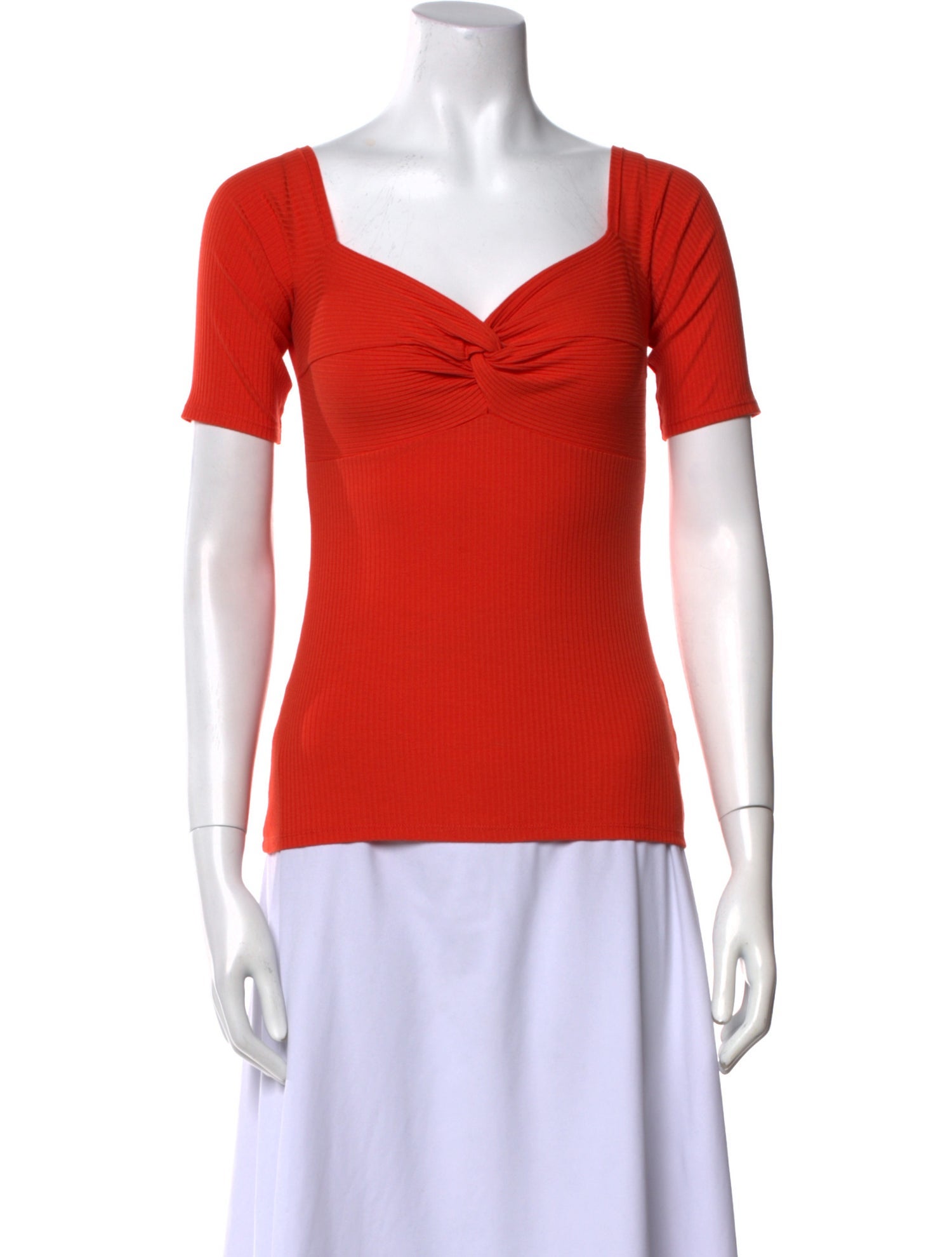 Sézane V-Neck Short Sleeve Top