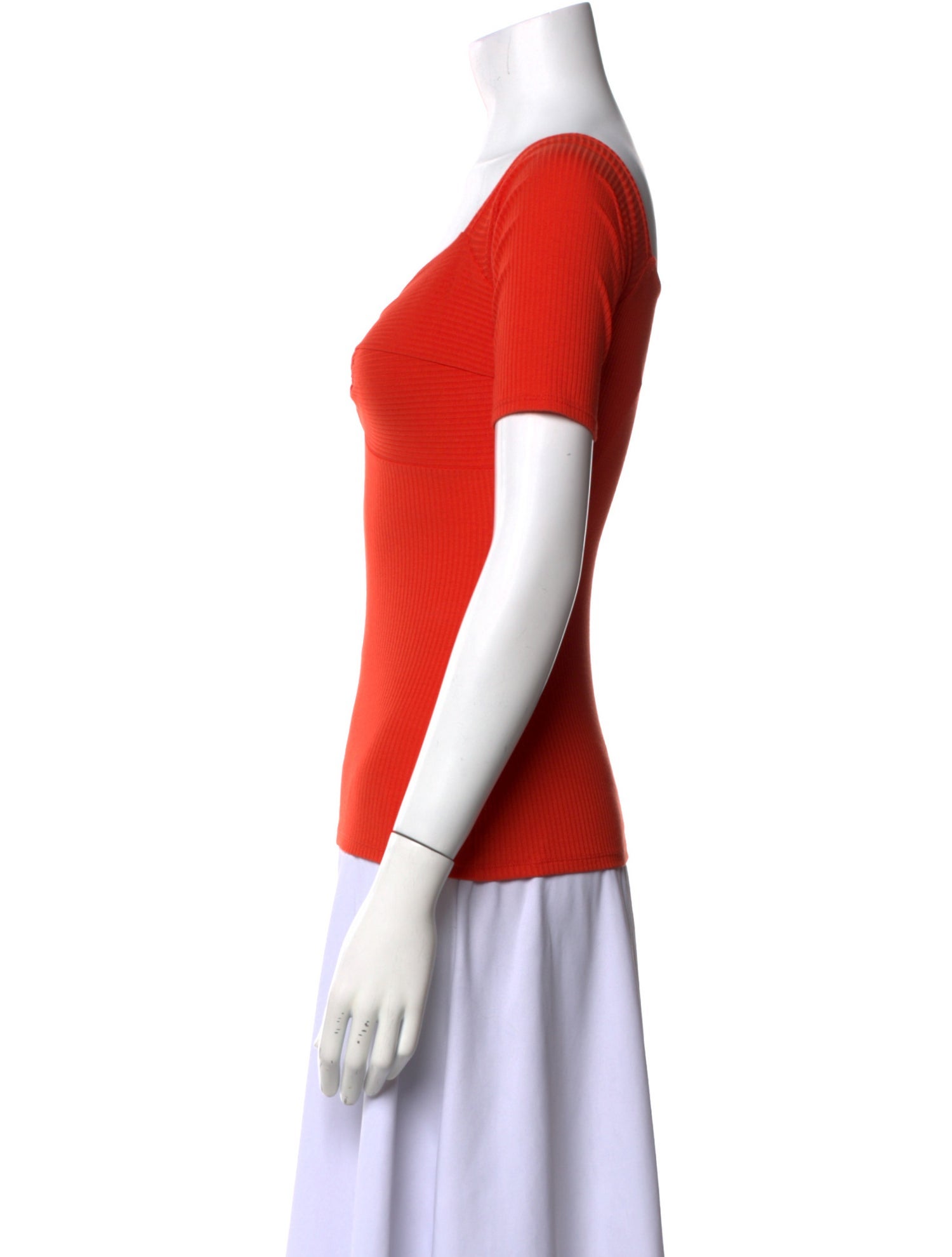 Sézane V-Neck Short Sleeve Top