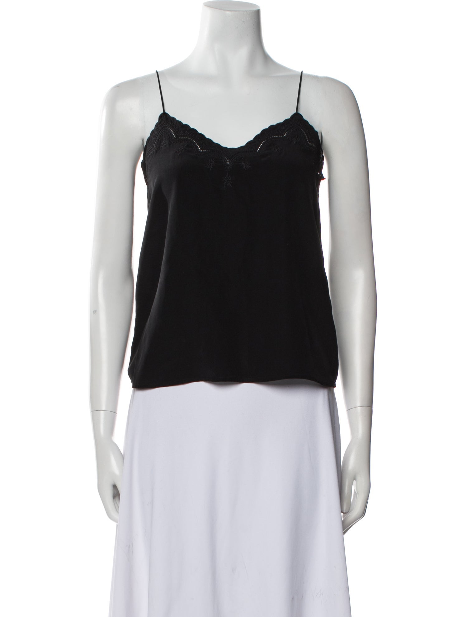 Sézane Silk V-Neck Top