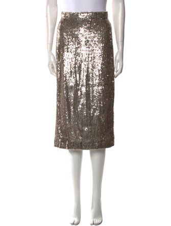 Sézane Sequin Embellishments Knee-Length Skirt