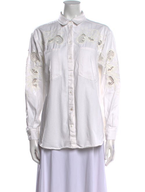 Sézane Long Sleeve Button-Up Top