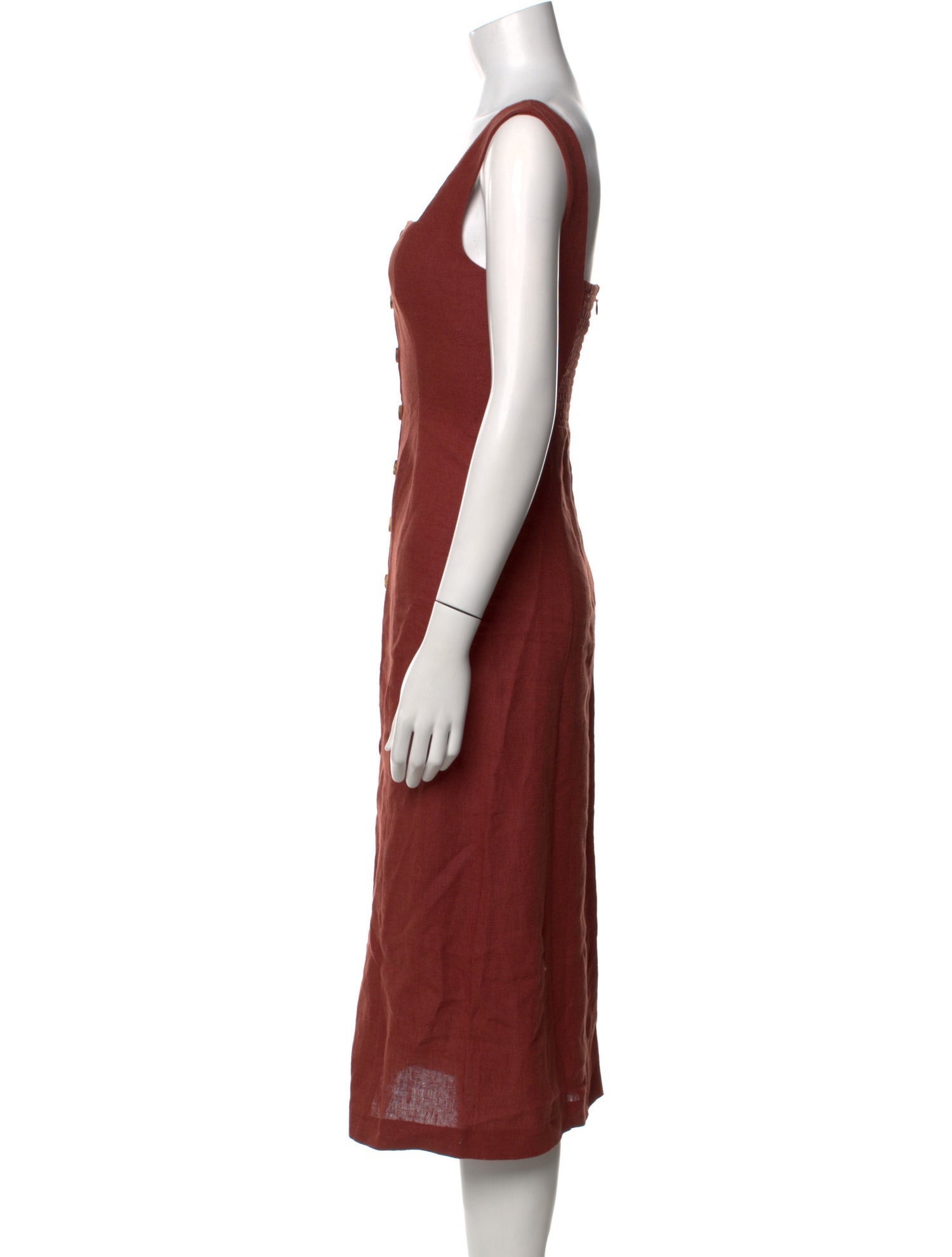 Sézane Linen Midi Length Dress