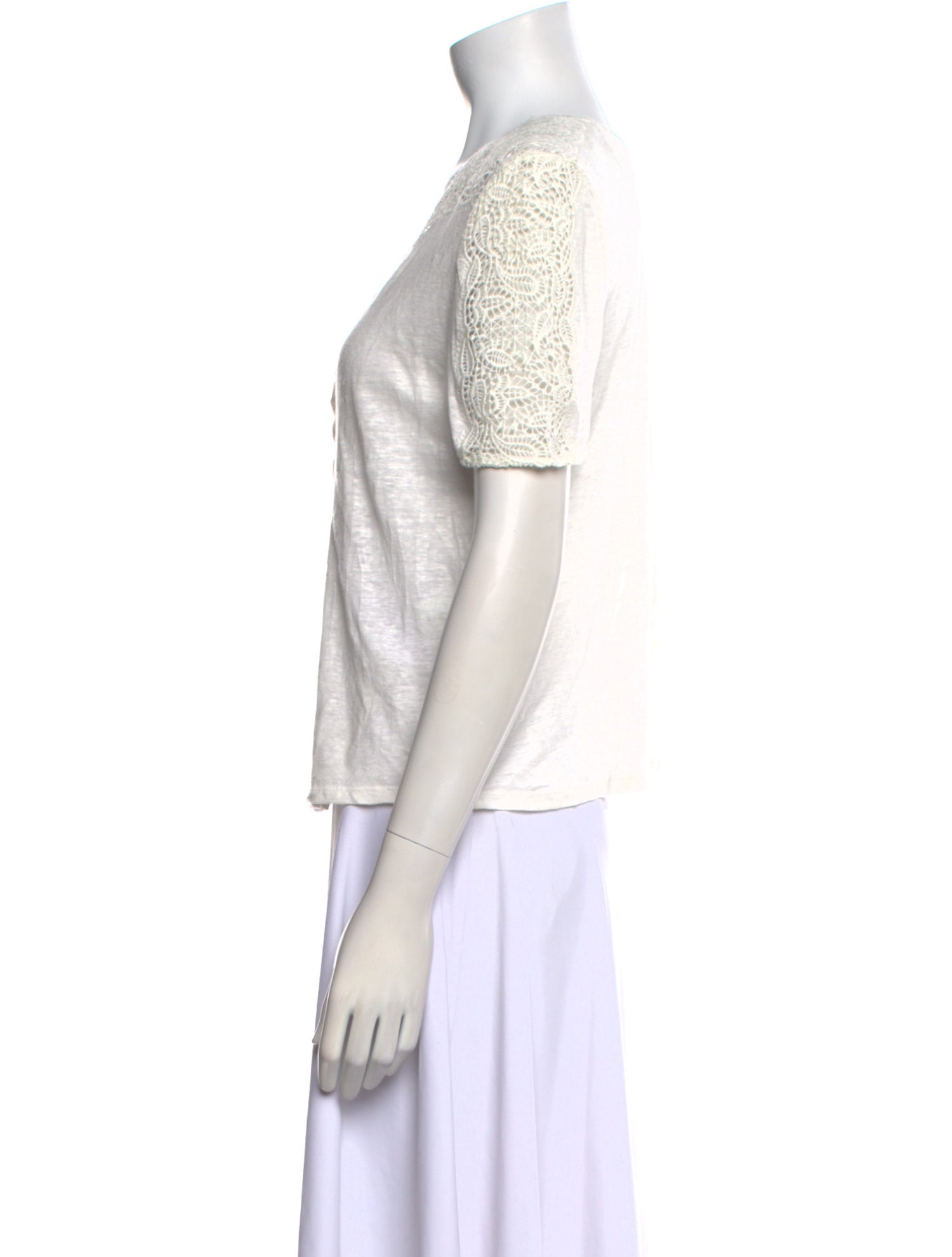 Sézane Linen V-Neck Sweater