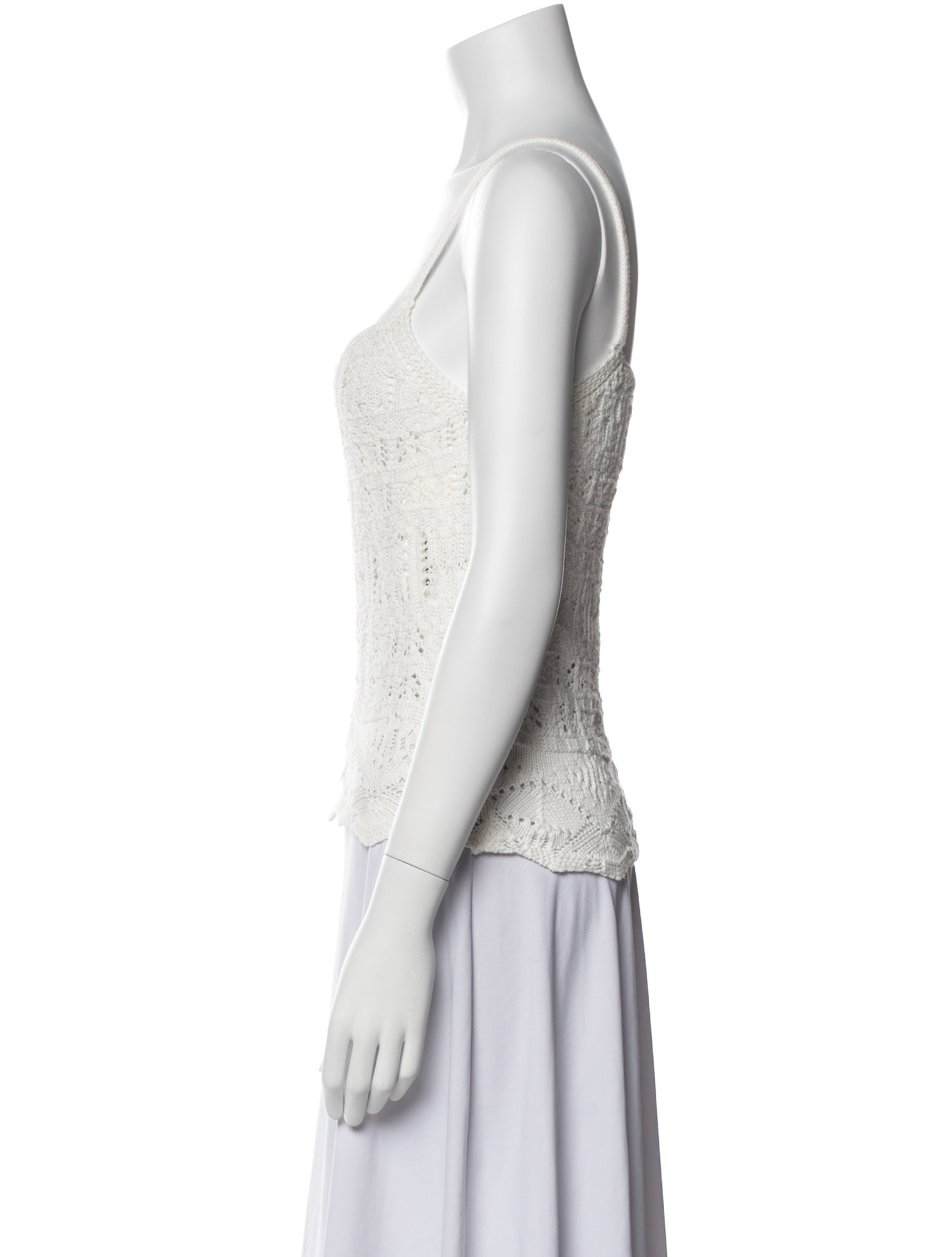 Sézane Square Neckline Sleeveless Crop Top