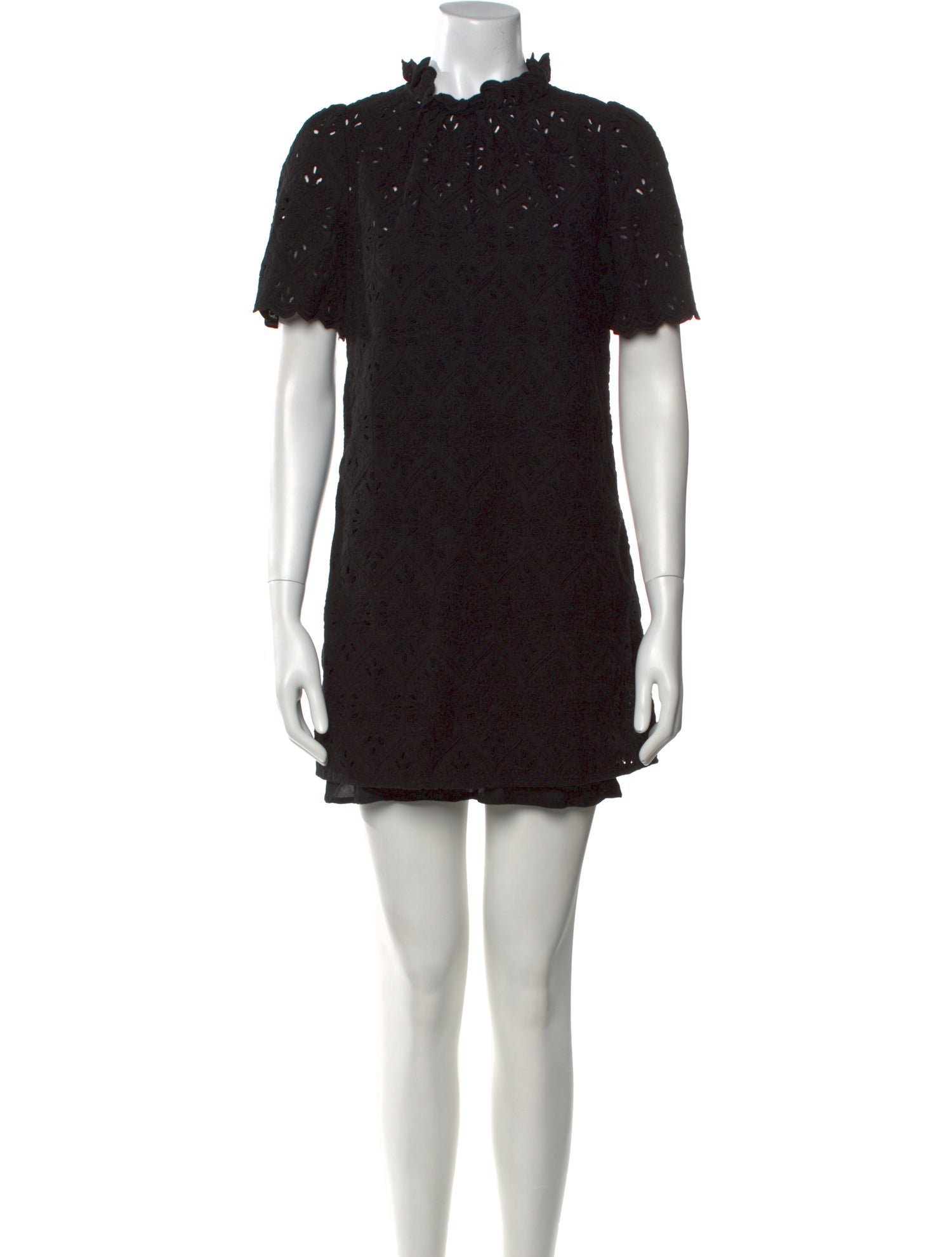 Sézane Mock Neck Mini Dress