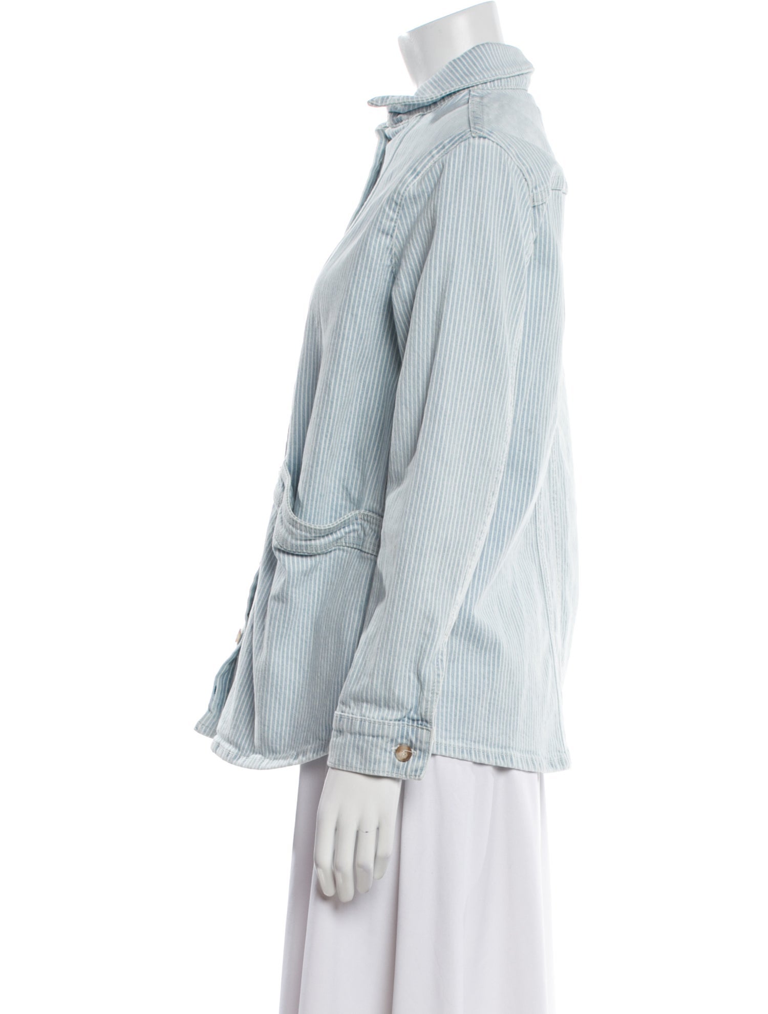 Sézane Striped Denim Jacket