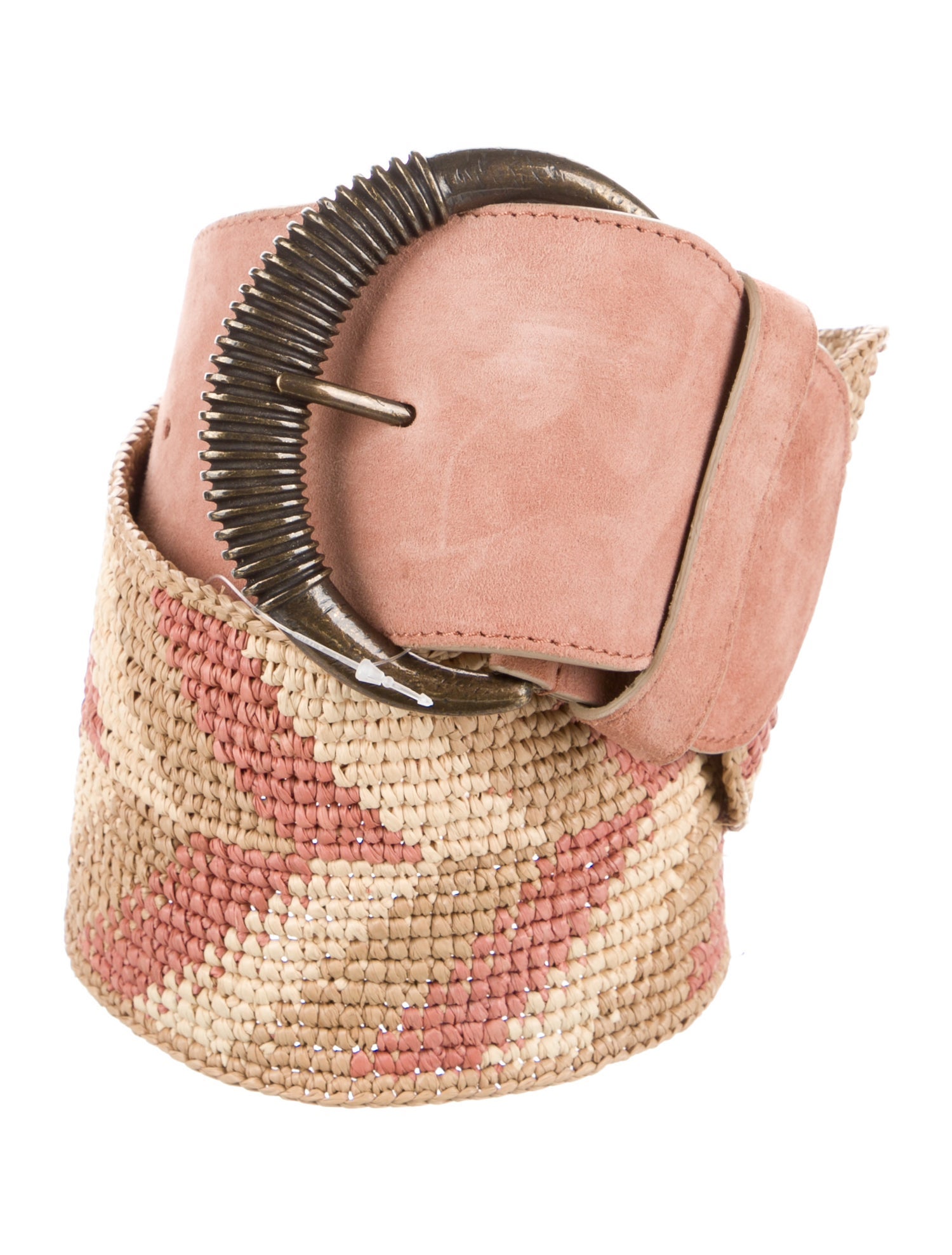 Sézane Wide Raffia Waist Belt