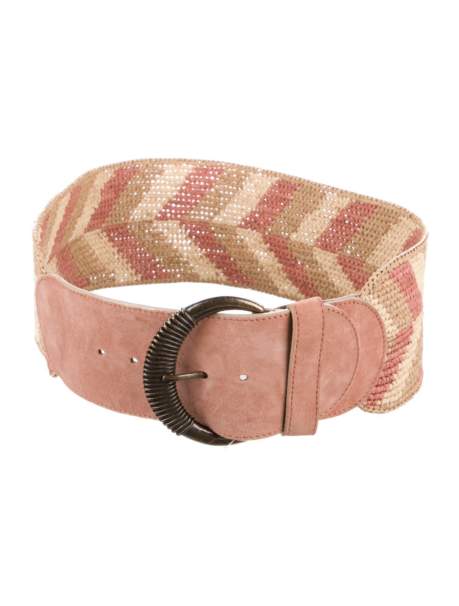 Sézane Wide Raffia Waist Belt