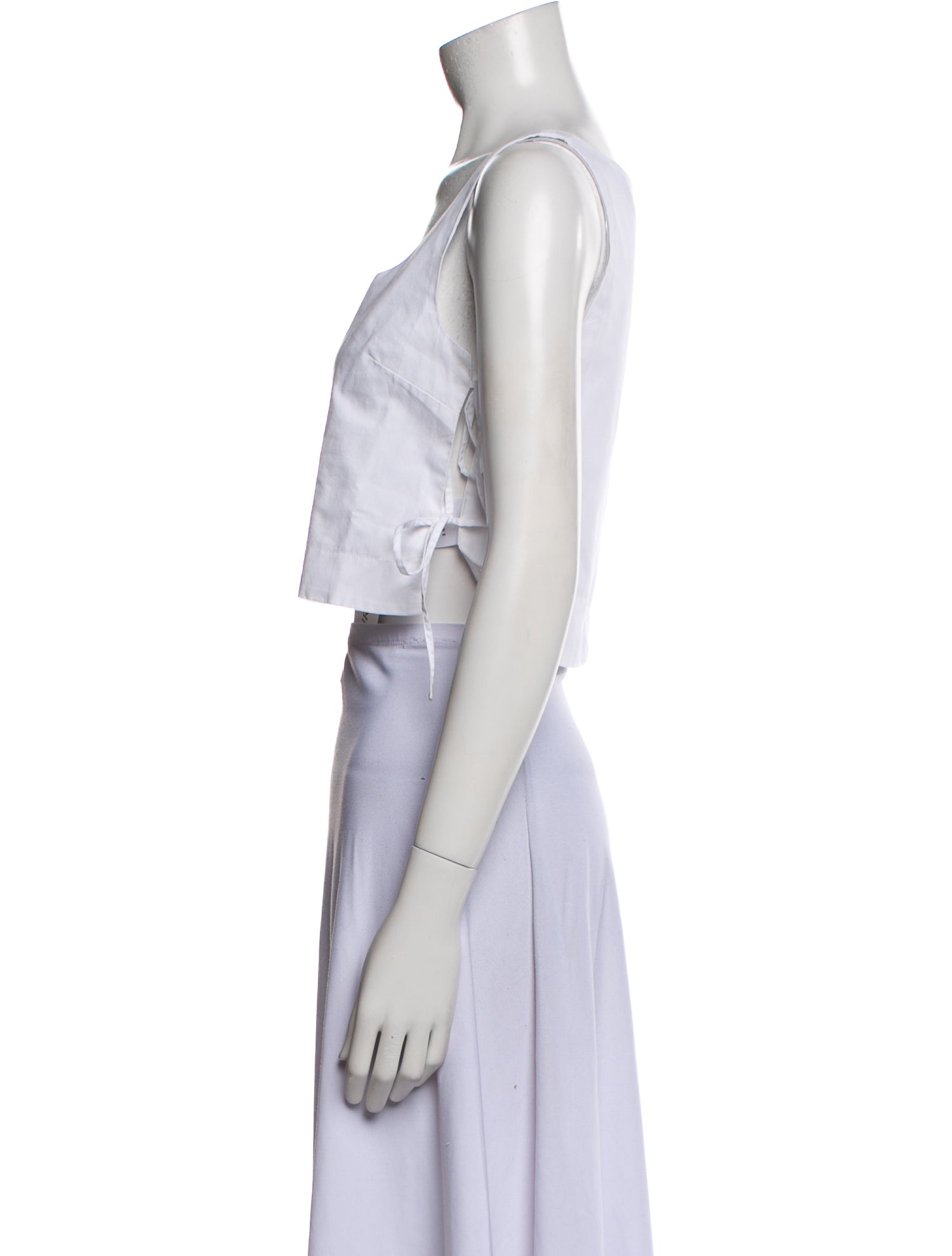 Sézane Square Neckline Sleeveless Crop Top