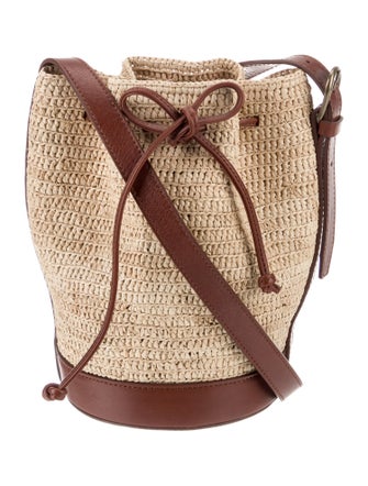 Sézane Raffia Bucket Bag