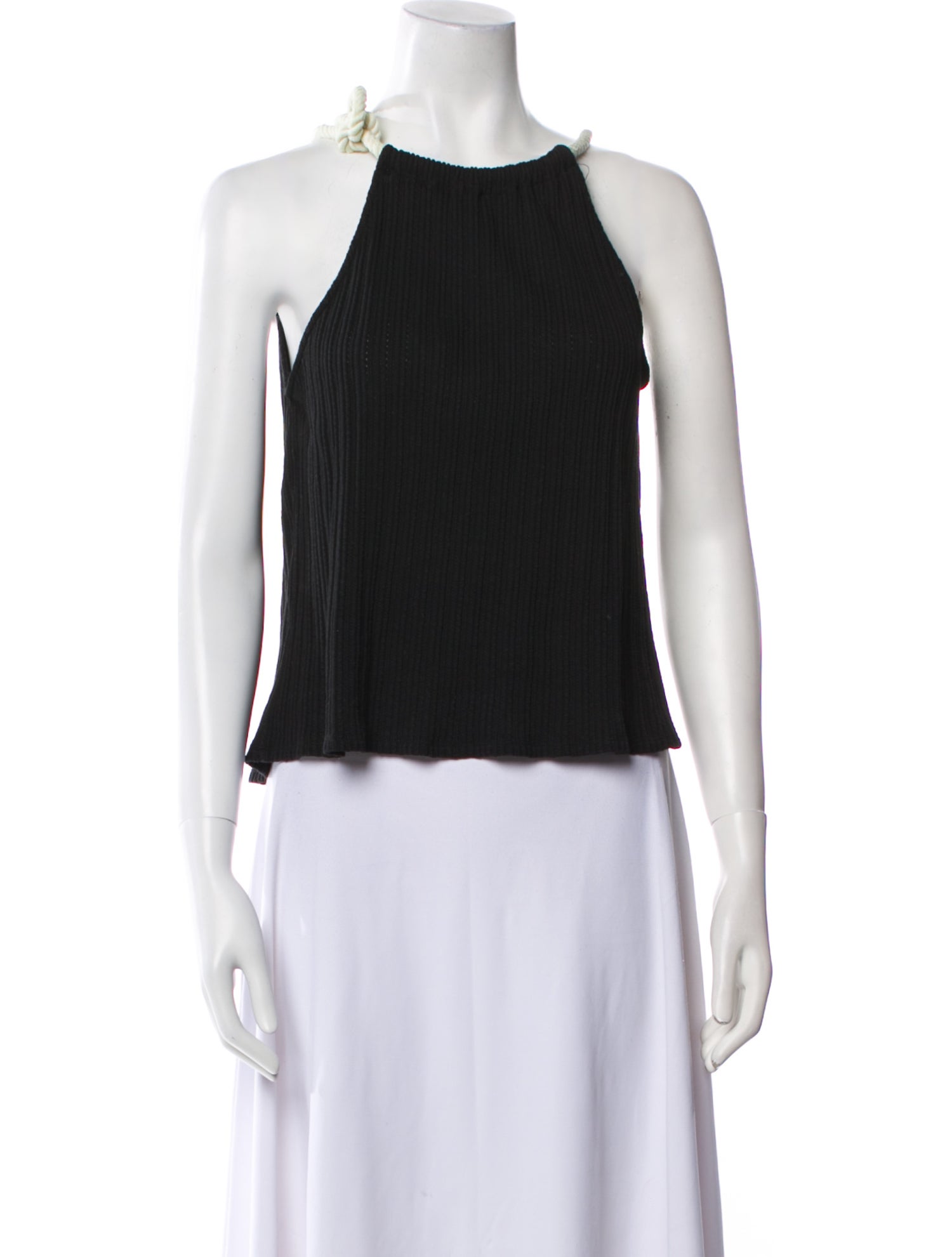 Sézane Halterneck Sleeveless Crop Top