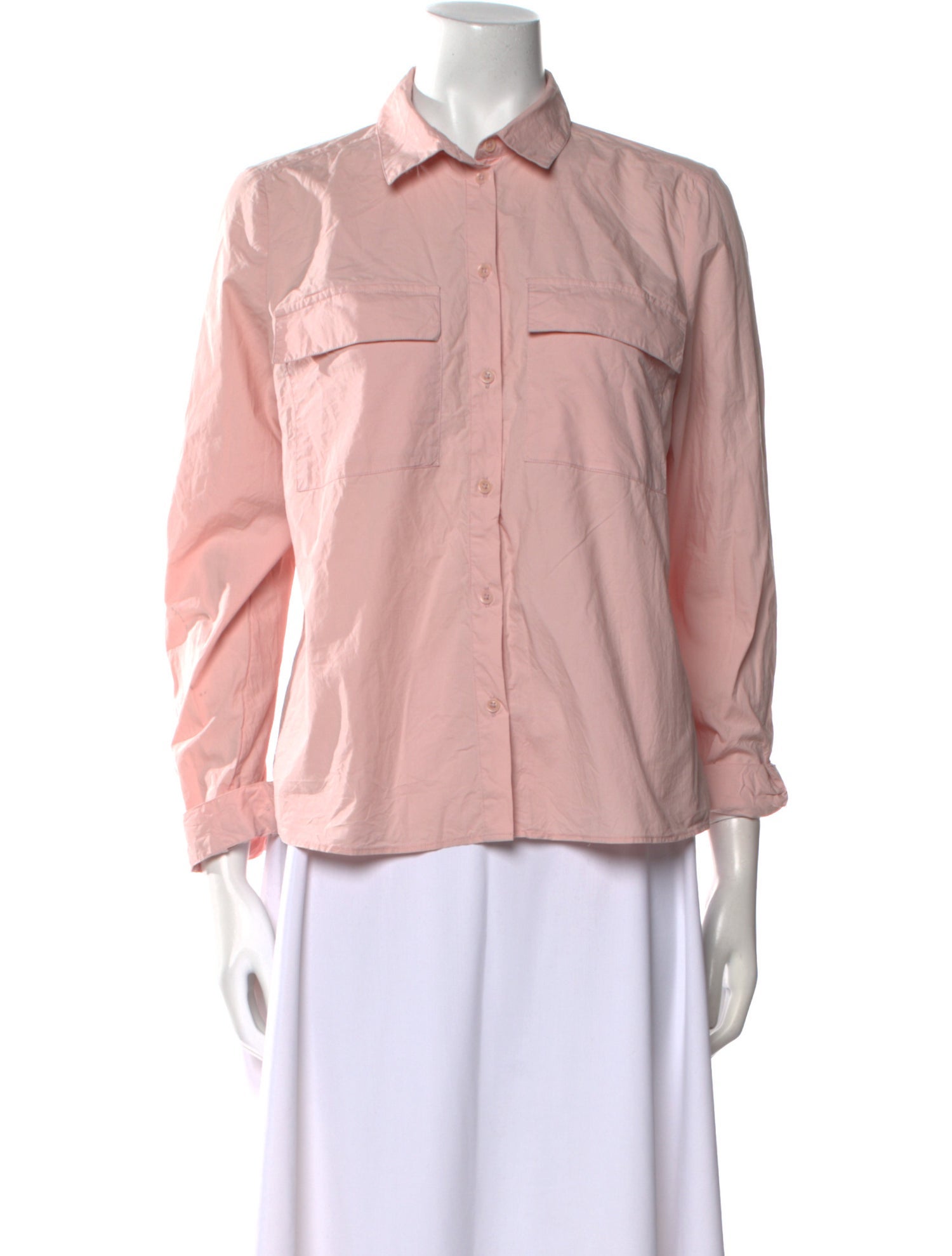 Sézane Three-Quarter Sleeve Button-Up Top