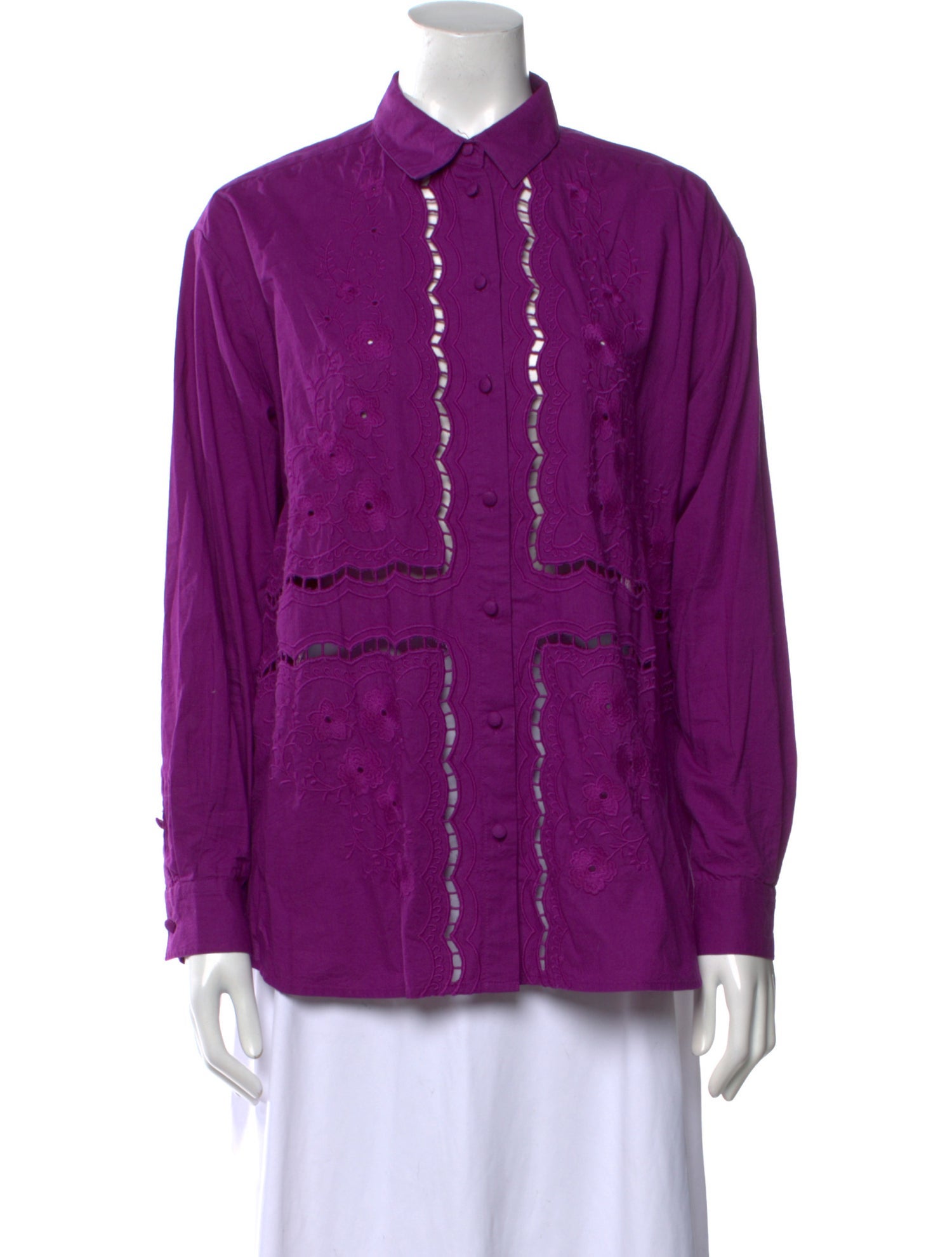 Sézane Long Sleeve Button-Up Top