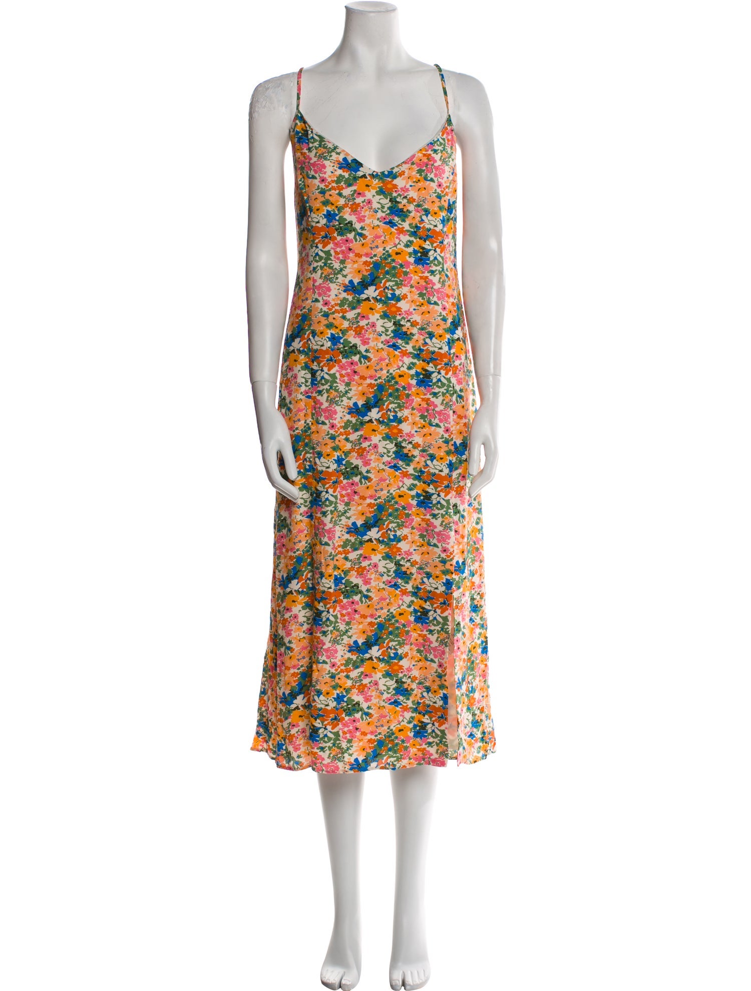 Sézane Floral Print Midi Length Dress w/ Tags