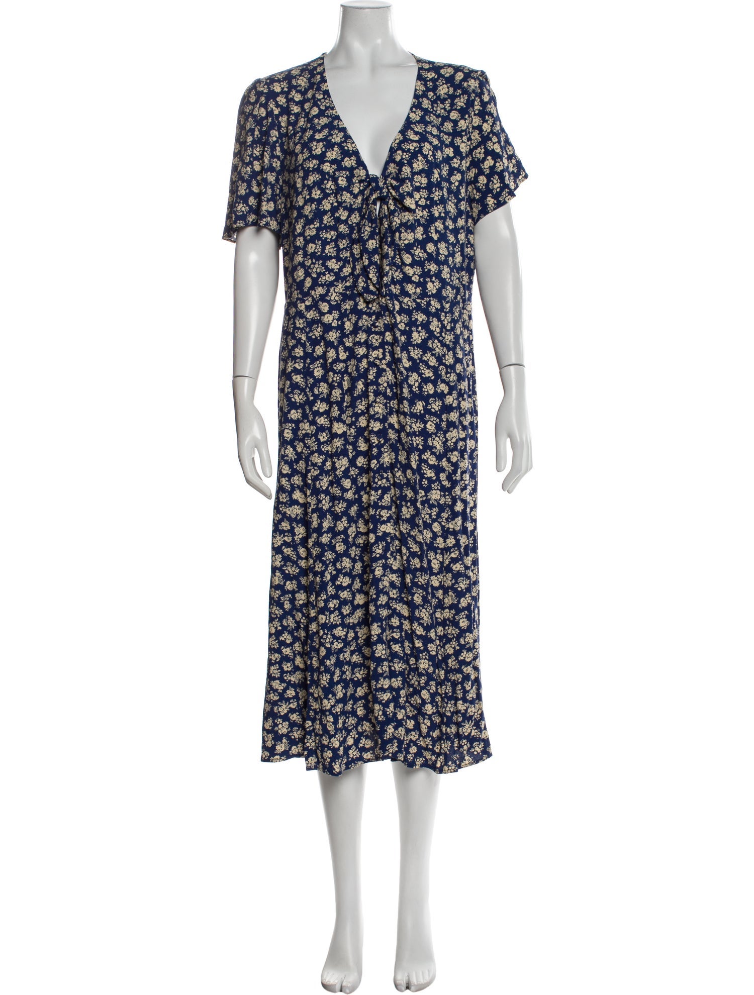 Sézane Floral Print Midi Length Dress