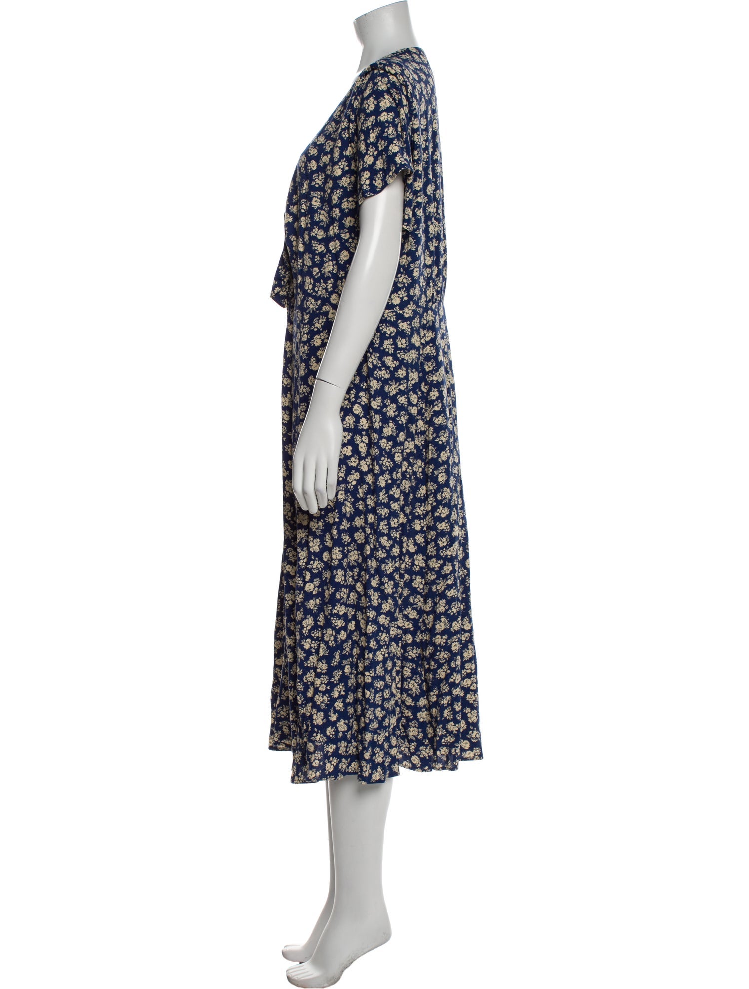 Sézane Floral Print Midi Length Dress