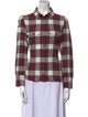 Sézane Plaid Print Long Sleeve Button-Up Top