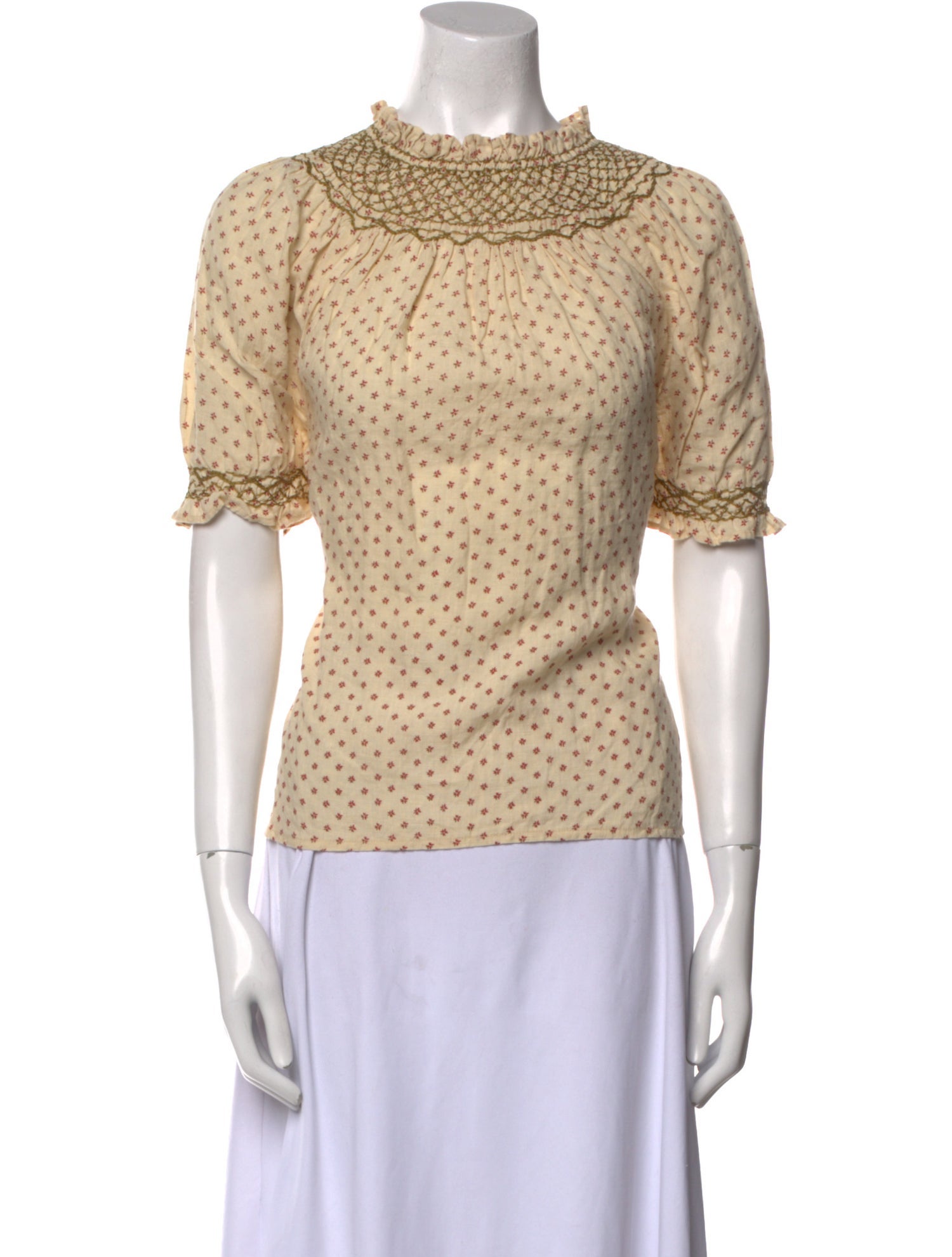 Sézane Linen Printed Top