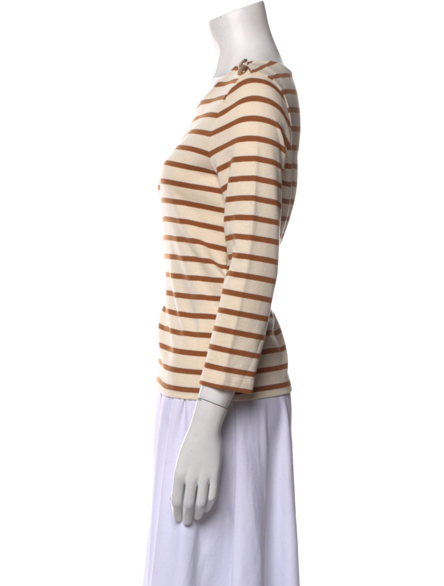 Sézane Striped Scoop Neck Top